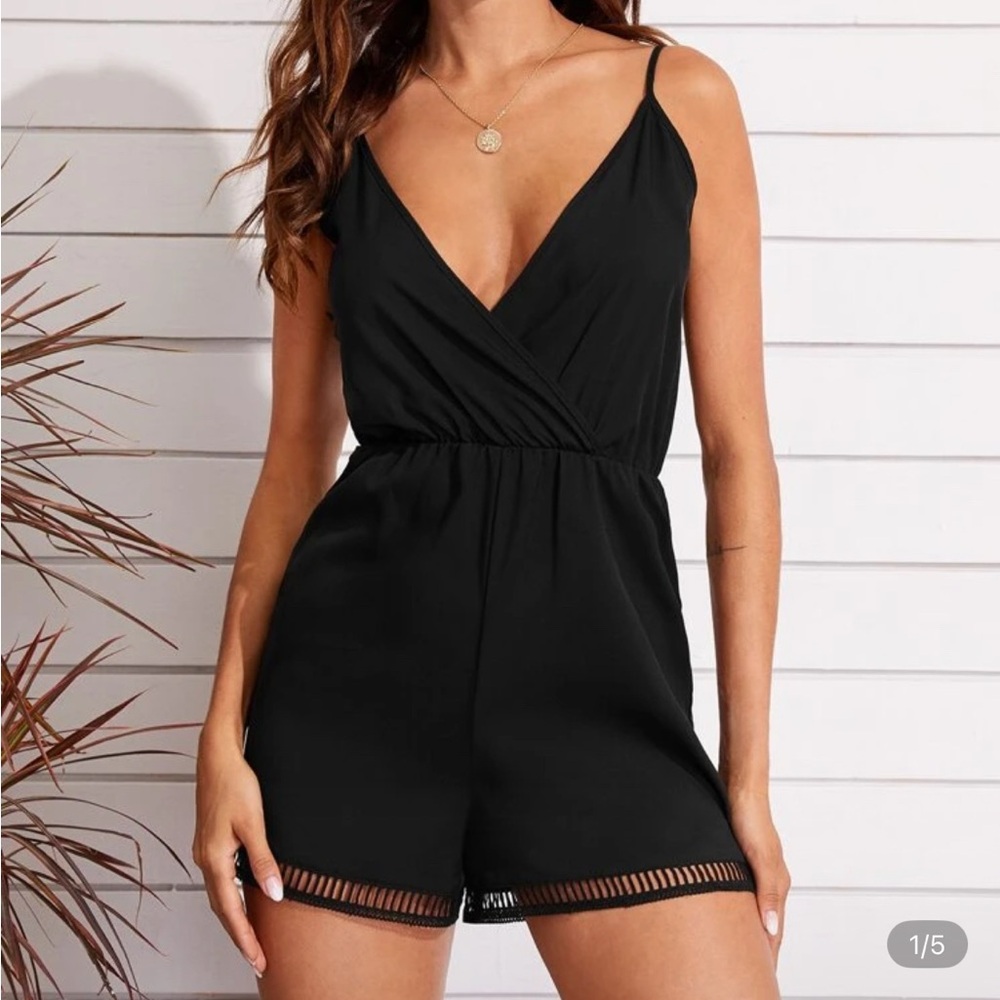 SHEIN Elegant Black Romper